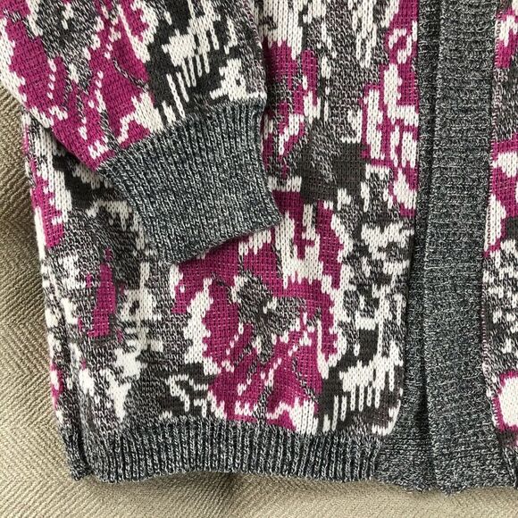 NWT NOS Vintage Folio Fire Islander 80s Cardigan XL - Picture 2 of 7